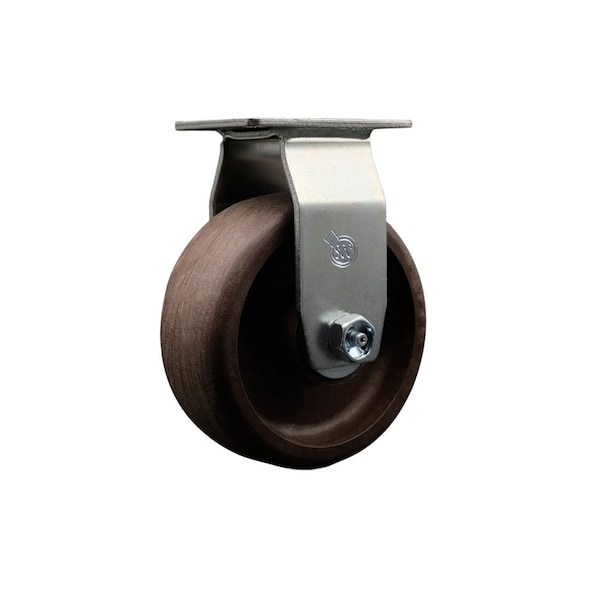 5'' High Temp Glass Filled Nylon Wheel Rigid Caster with Bronze Bearing